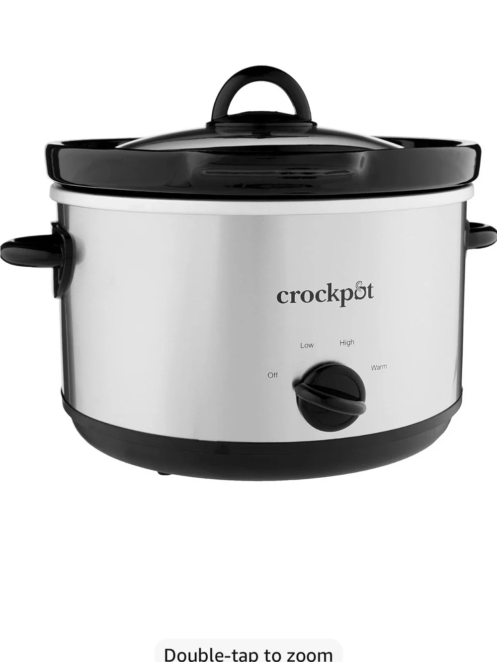 Crock-Pot Slow Cooker with Black Trim 5 quart in Stainless Steel